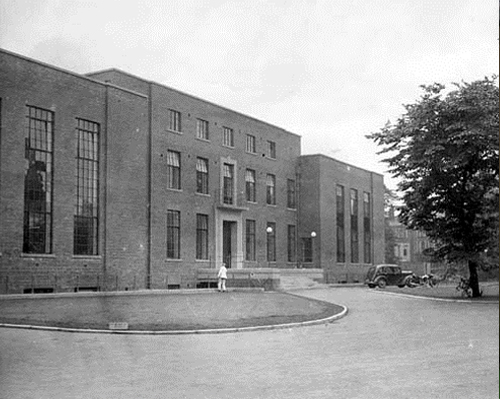 A pre-war image of the Union Building in black and white