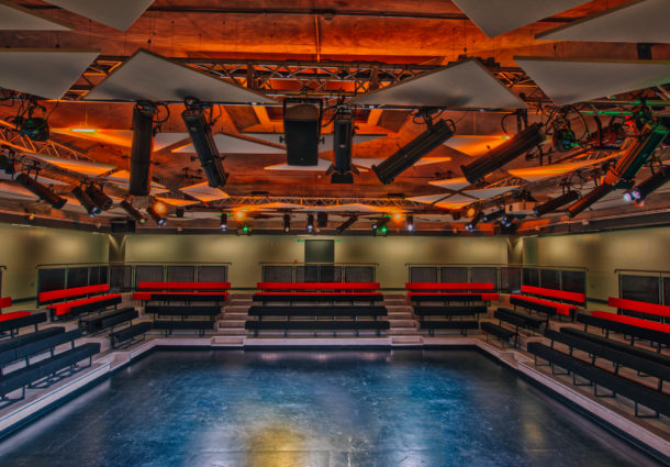 An image of Pyramid Theatre with an empty layout in the round