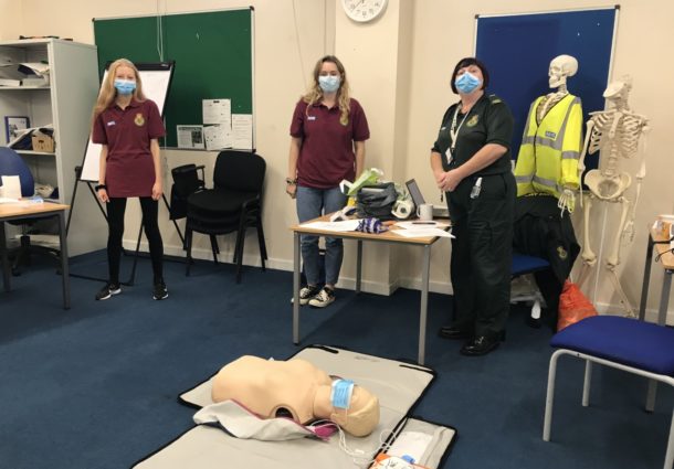 Community First responders completing requals with the yorkshire ambulance service