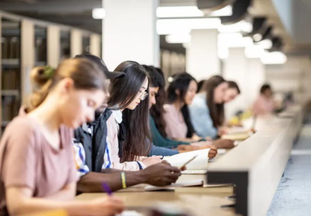 Students studying